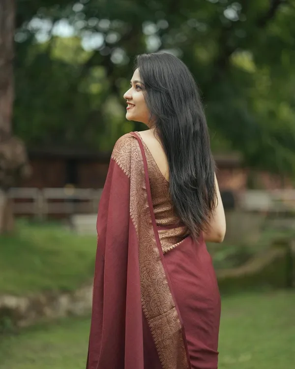 MAROON_PURE_BANARASI_SAREE